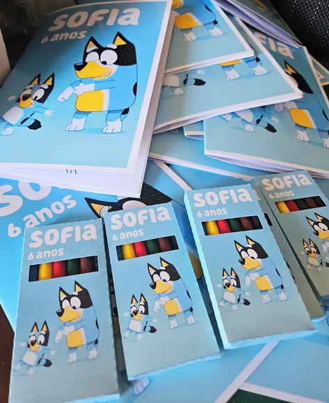 Kit Revista de Colorir Bluey