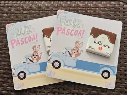 Lembrancinha Páscoa Coelhinho Chocolate La Creme