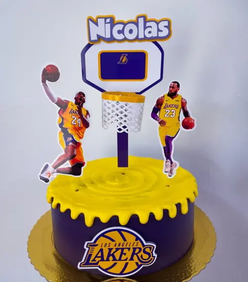 Topo de Bolo Basquete Lakers