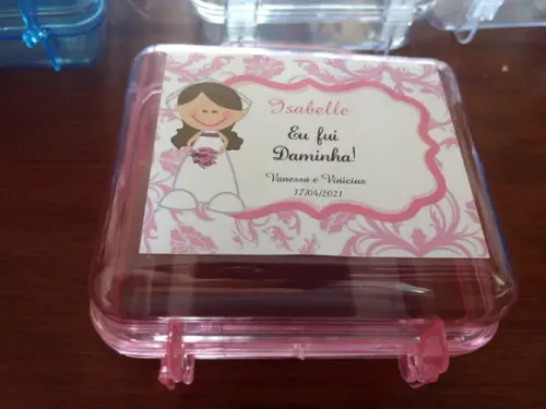 Adesivo para Maleta Acrilica Daminha e Pajem