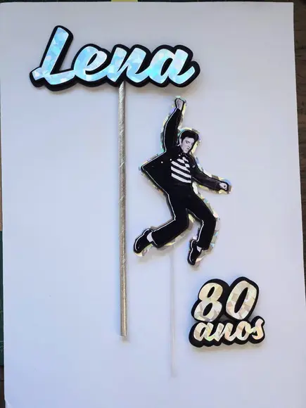 Topo de Bolo Elvis Presley