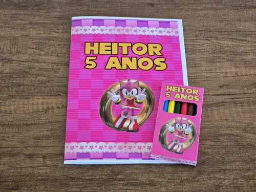 Revista de Colorir Amy Rose Sonic