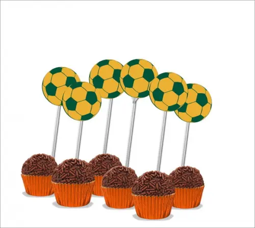 Topper para docinhos Bola de Futebol