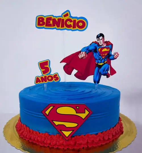 Topo de Bolo Super Homem