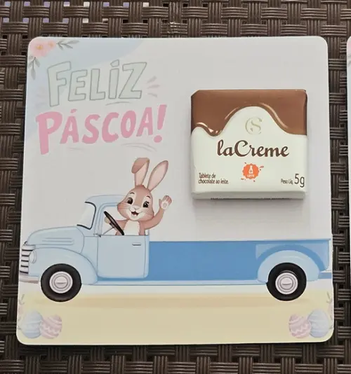 Cartão de Páscoa com Chocolate