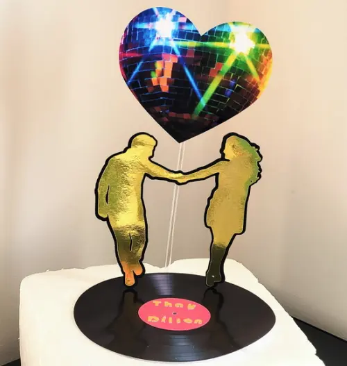 Topo de bolo Chá Balada Disco