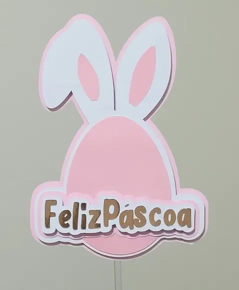 Topo de Bolo Coelho Páscoa