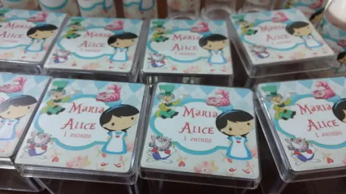 Caixinha Acrílico Alice no País das Maravilhas