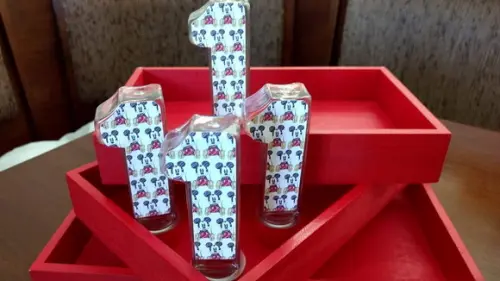 Tubete Número 1 Personalizado - Mickey