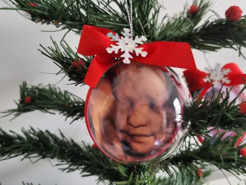 Bolinha de Natal com Foto Ultrasson