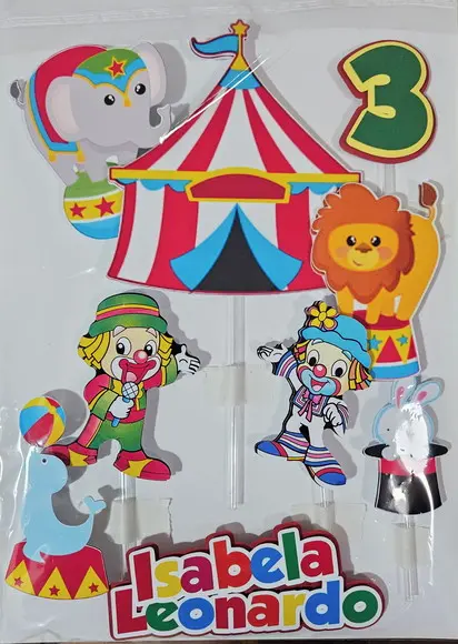 Topo de Bolo Circo - Patati Patata