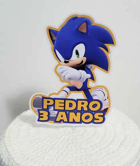 Topo de Bolo Sonic