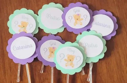 Topper para Docinhos Chá Revelação