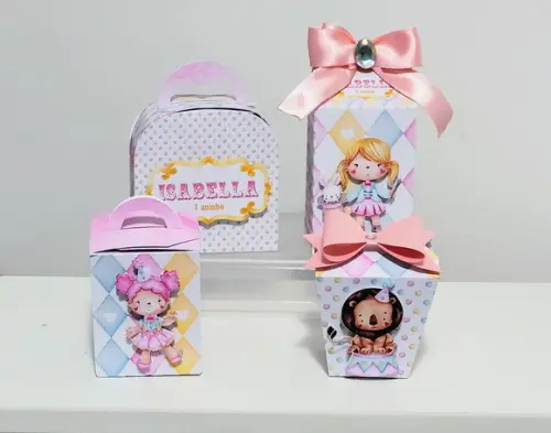 Kit Personalizado Circo Rosa 20 Peças