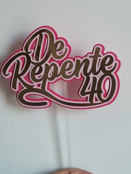 Topo de Bolo de Repente Quarenta