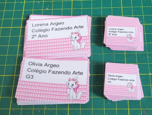 Etiquetas Escolares Personalizadas Gata Marrie