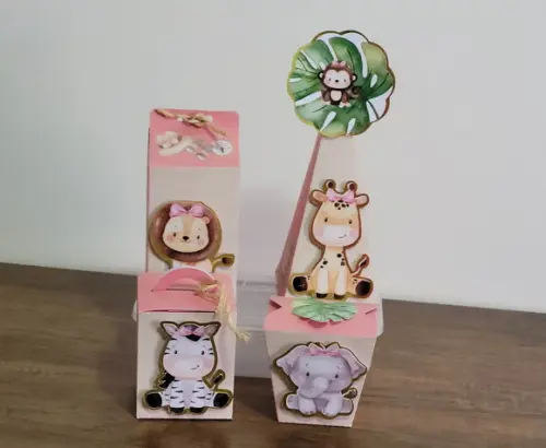 Kit Personalizado Luxo Safari Rosac20 peças