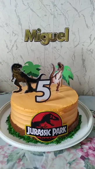 Topo de bolo Jurassic Park