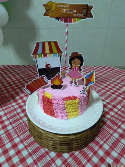 Topo de bolo Festa Junina