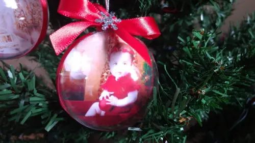 Bola de Natal com Foto