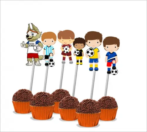 Topper para docinhos Copa do Mundo