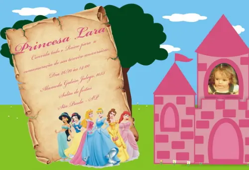 CONVITE DIGITAL - Princesas