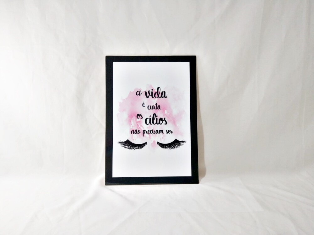 Quadros Cílios Lash Design Salão Beleza Kit 3 Peças 20x28cm