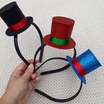 Tiaras Cartola vermelha carnaval circo palhaço