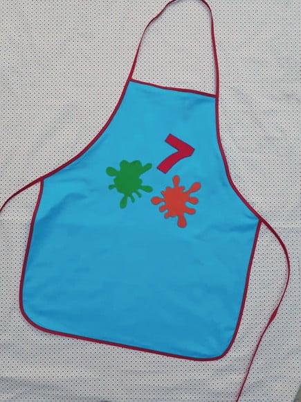 Lembrancinha Avental Infantil Pintando o Sete