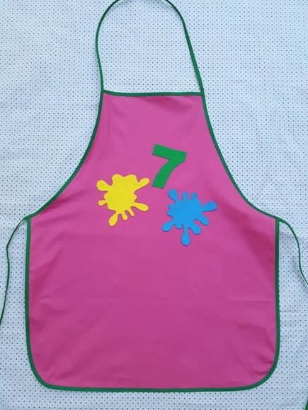 Lembrancinha Avental Infantil Pintando o Sete