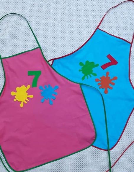 Lembrancinha Avental Infantil Pintando o Sete
