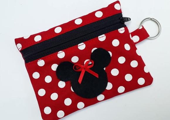 Lembrancinha Mickey e Minnie Porta Moedas