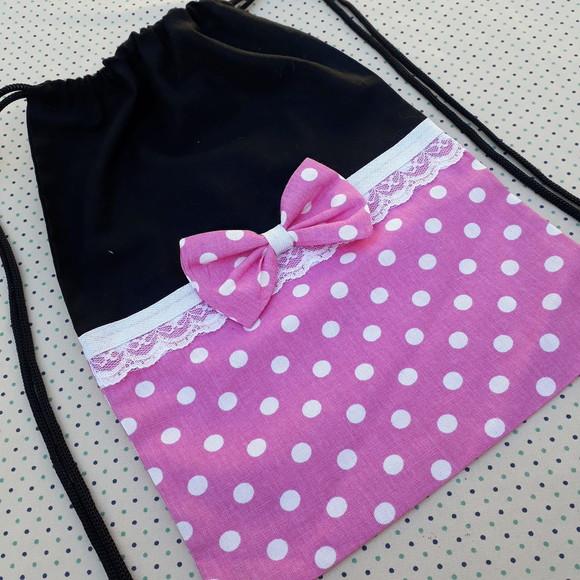 Lembrancinha Mochilinha Minnie Rosa