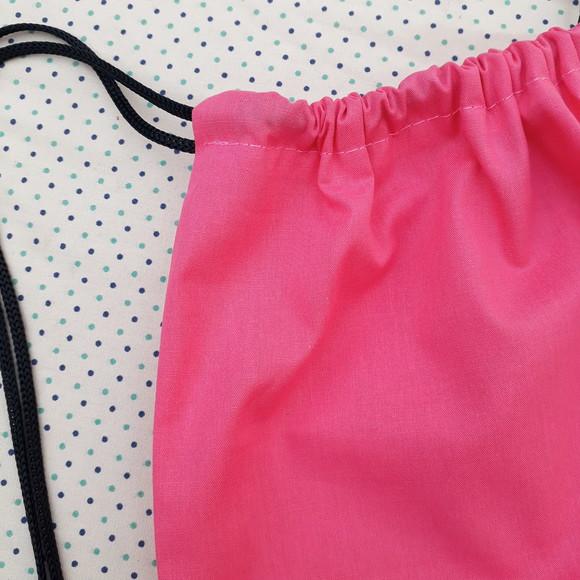 Mochilinha Rosa Corrida Bandeira Quadriculada