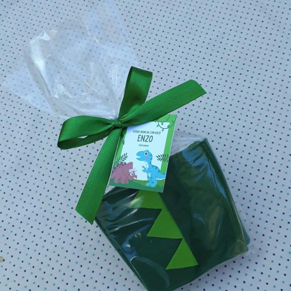 Máscara e Bracelete de Dinossauro Lembrancinha Aniversário