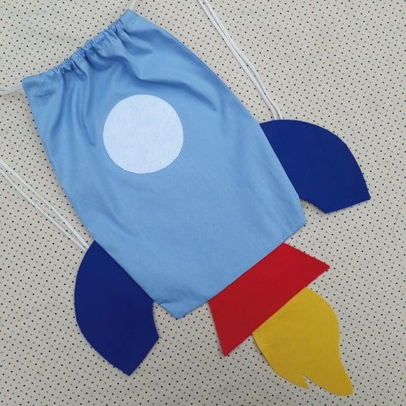 Mochila Astronauta Foguete Lembrancinha Dia das Crianças