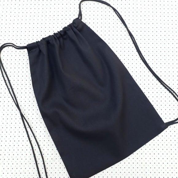 Mochila de Tecido Preta Lembrancinha e Embalagem