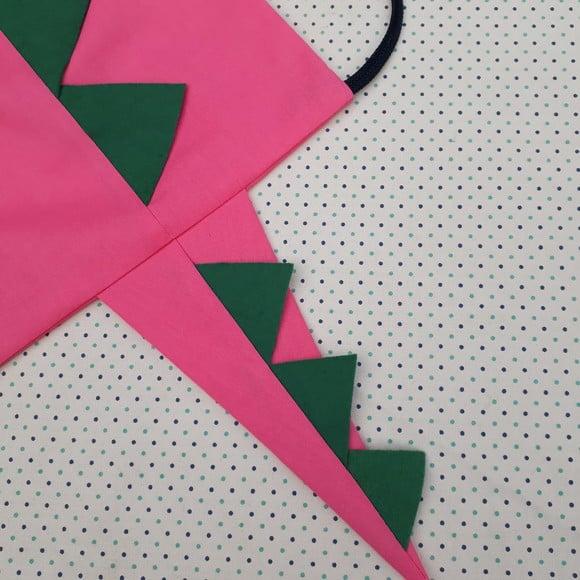 Mochila Dinossauro Rosa com Verde Lembrancinha Aniversário