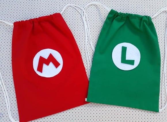 Mochilinha Super Mario Bros Saquinho Ecobag