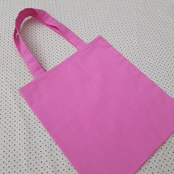 Sacolinha de Tecido para Lembrancinha Cor de Rosa