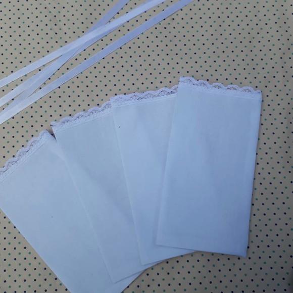 Saquinho de Tecido para Lembrancinhas e Sachê Cor Branco