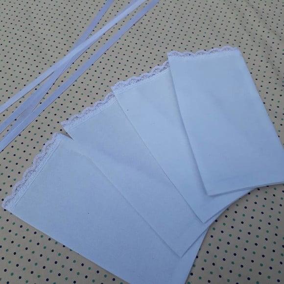 Saquinho de Tecido para Lembrancinhas e Sachê Cor Branco