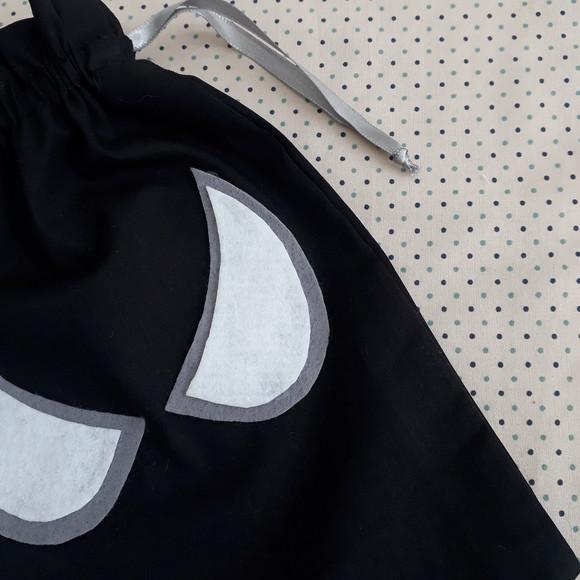 Saquinho Surpresa em Tecido do Homem Aranha Preto