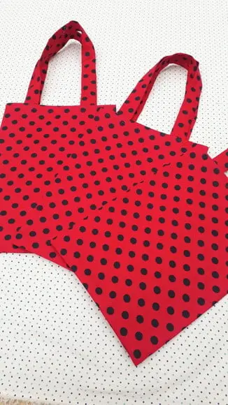 10 Sacolinhas Ecobag Joaninha 17 x 23 cm (envio + Rápido)