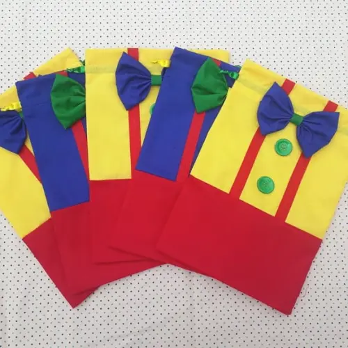 Kit 50 Saquinhos Circo Palhaço