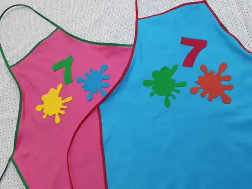 Lembrancinha Avental Infantil Pintando o Sete