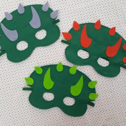Máscara Dinossauro em Feltro Lembrancinha