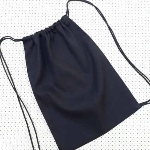 Mochila de Tecido Preta Lembrancinha e Embalagem