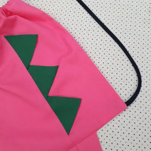 Mochila Dinossauro Rosa com Verde Lembrancinha Aniversário