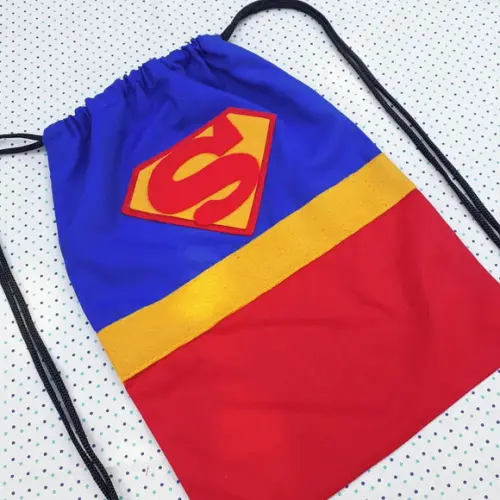 Sacolinha Super Homem e Mulher Maravilha Festa Super Hero
